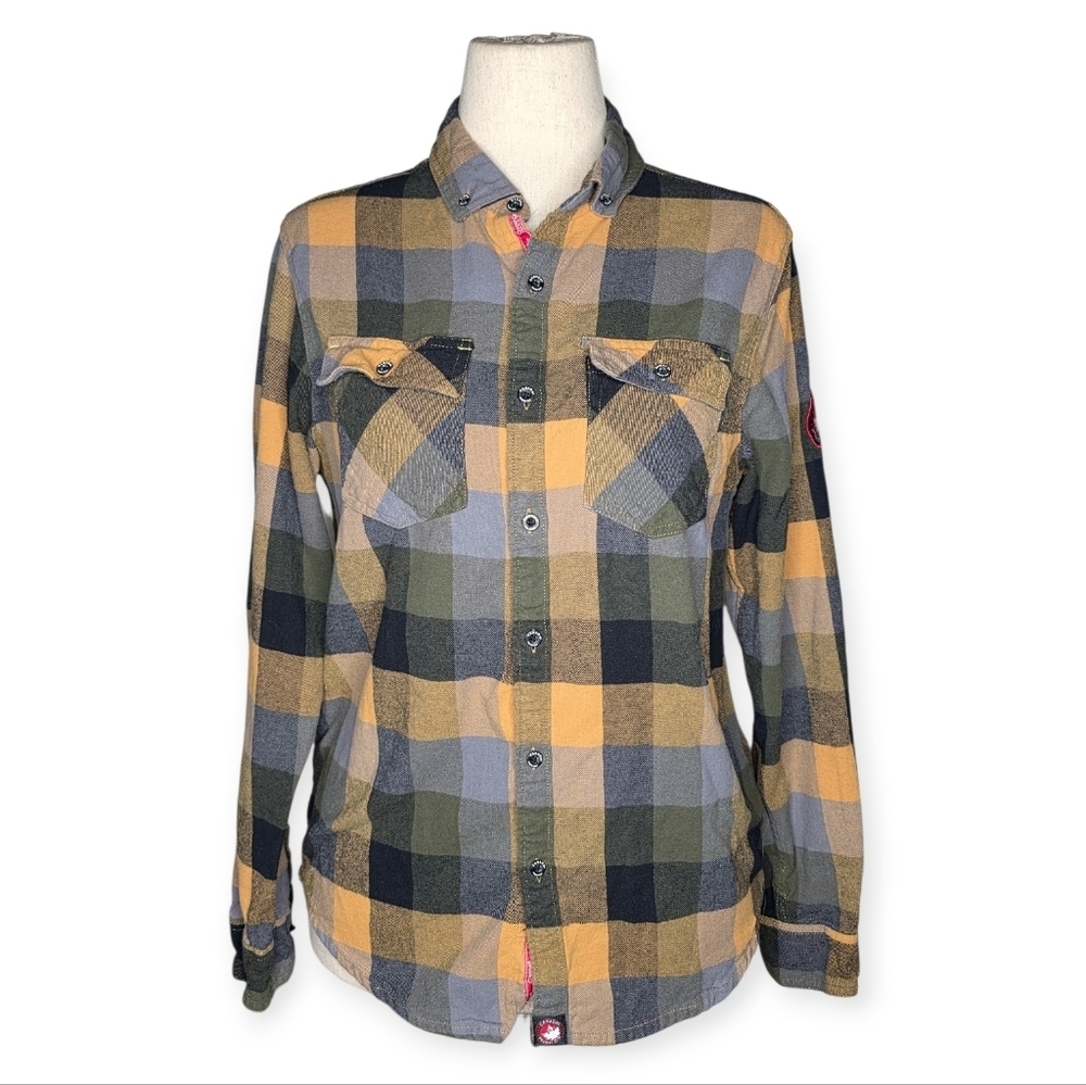 Canada Weather Gear Plaid Flannel Shirt Jacket Women’s Medium Cotton